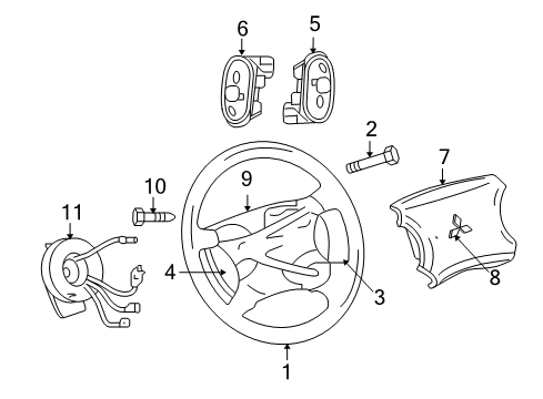 2006 Mitsubishi Raider Steering Column & Wheel, Steering Gear & Linkage Switch-Speed Control Diagram for 56049379AB