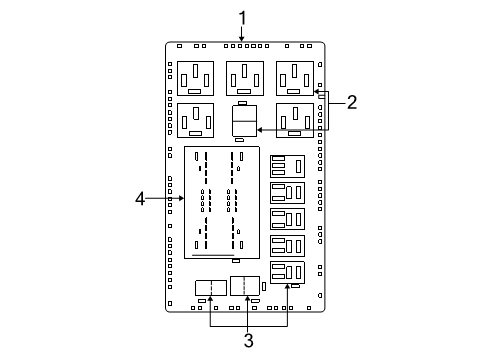 2007 Jeep Commander Electrical Components Fuse Box Module Unit Diagram for 56049916AA