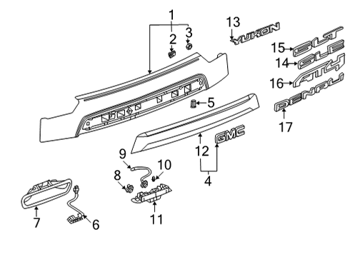 2021 GMC Yukon Parking Aid Module Diagram for 84761801