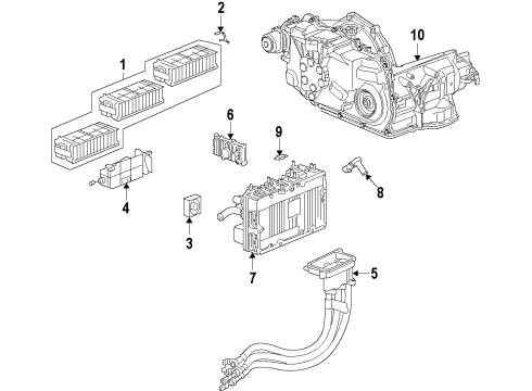 2009 Saturn Aura Automatic Transmission Generator Control Module Assembly Diagram for 24243661