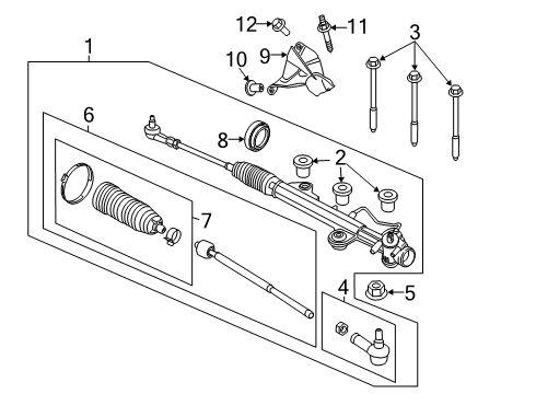 2020 Ford Transit-250 Steering Column & Wheel, Steering Gear & Linkage Inner Tie Rod Diagram for BK2Z-3280-A