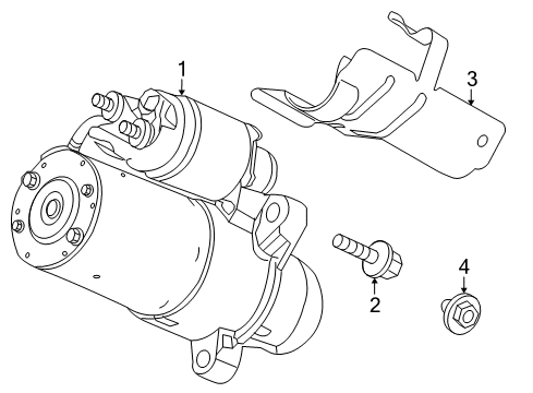 2010 Cadillac SRX Starter Starter Diagram for 55563538