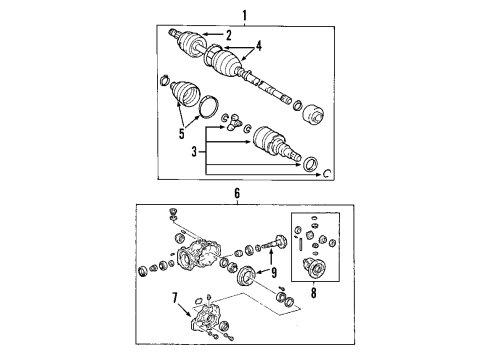 2005 Cadillac STS Rear Axle Shafts & Joints, Differential, Drive Axles, Propeller Shaft Differential Carrier Assembly (3.42 Ratio) Diagram for 25873500