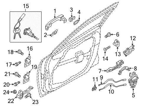 2020 Kia Optima Front Door Unit Assembly-Power Window Diagram for 93576D4020