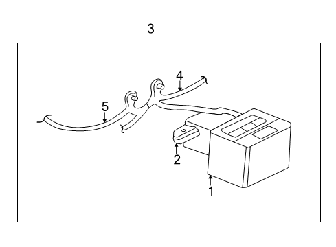 1995 Chevrolet Camaro Battery Cable Asm, Battery To Battery Positive(45"Long) Diagram for 12157373