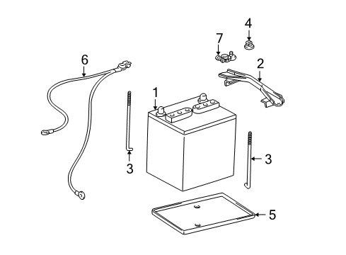 2006 Scion xB Battery Negative Cable Diagram for 82123-52150