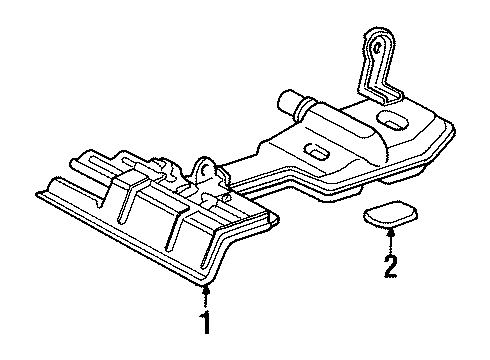 1994 Honda Prelude Transaxle Parts Strainer, Transmission (ATf) Diagram for 25420-PX4-701