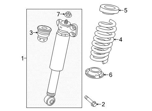 2018 Chevrolet Camaro Shocks & Components - Rear Shock Diagram for 84331750