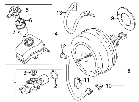 2015 BMW X1 Hydraulic System Vacuum Pipe Diagram for 34337577336
