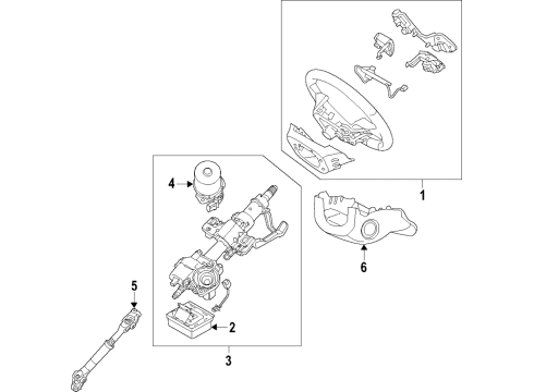 2022 Hyundai Accent Steering Column & Wheel, Steering Gear & Linkage Column Assembly-Steering Diagram for 56310-J0200