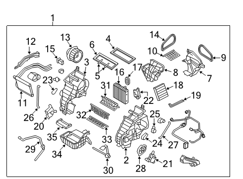 2011 Kia Soul Switches & Sensors Seal-Duct NO3 Diagram for 972482K000