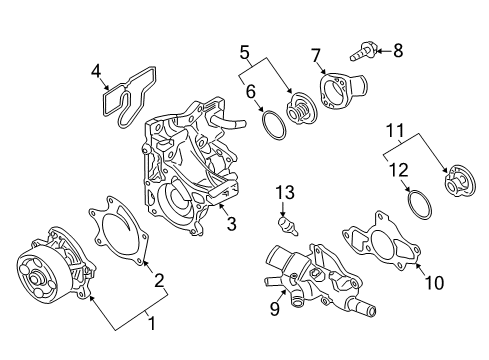 2012 Nissan Juke Powertrain Control Washer Outlet Diagram for 11062-1KC0A