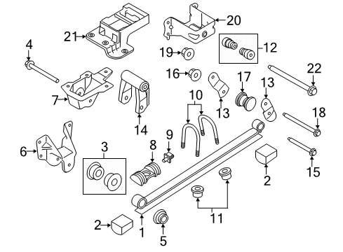 2015 Ford Transit-350 Rear Suspension Components, Stabilizer Bar Spring Bushing Diagram for BK2Z-5781-C