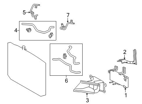 2019 Lexus RX350L Trans Oil Cooler Cooler Assy, Oil Diagram for 32910-0E040