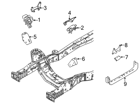 2018 Ford E-350 Super Duty Automatic Transmission Upper Bracket Diagram for HC2Z-6030-A