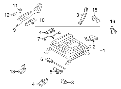 2020 Hyundai Santa Fe Power Seats Switch Assembly-Ims Control Diagram for 93250-S1000-4X