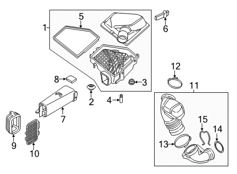 2018 BMW 330e Powertrain Control Intake Silencer Diagram for 13717536531