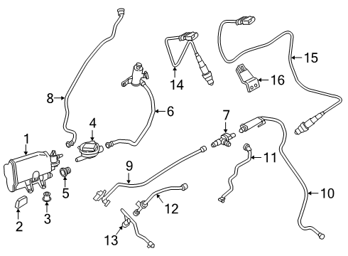 2020 BMW 430i xDrive Emission Components Vent Pipe Diagram for 11158645343