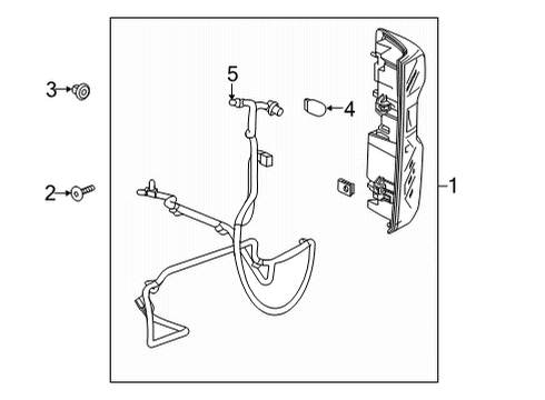 2020 Chevrolet Silverado 3500 HD Bulbs Tail Lamp Diagram for 84750484