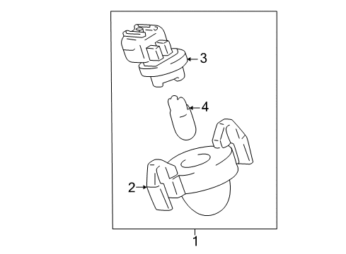 1996 Toyota Tacoma License Lamps License Lamp Diagram for 81270-35110