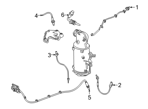 2018 Chevrolet Cruze EGR System SENSOR ASM-NOX (POSN 2) Diagram for 24001908