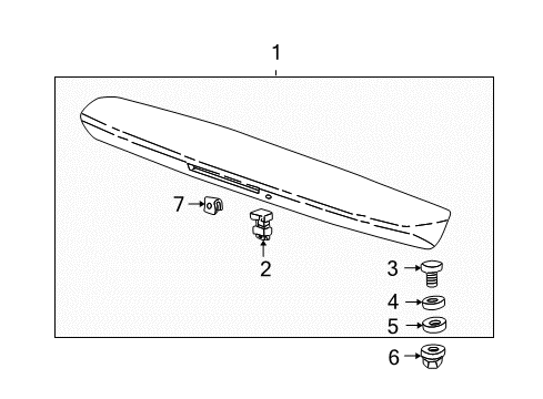 2008 Honda Pilot Rear Spoiler Nut, Cap (6MM) Diagram for 90307-SHJ-A01