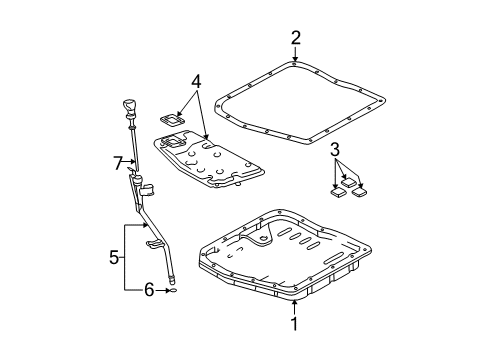 2004 Toyota Avalon Transaxle Parts Dipstick Diagram for 35103-07020