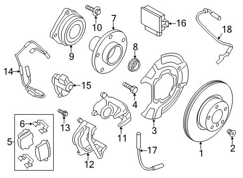 2014 BMW X3 Rear Brakes Hexagon Screw With Flange Diagram for 34116797579
