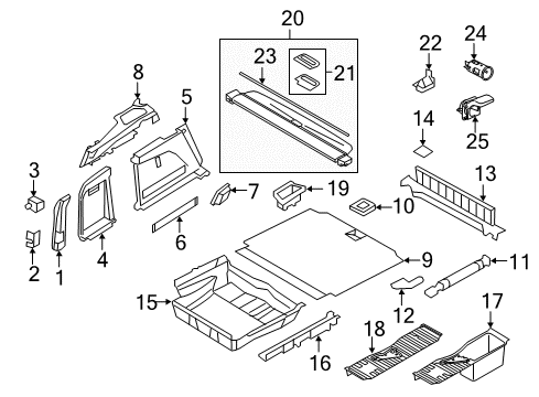 2018 BMW X5 Interior Trim - Rear Body Gas Pressurized Spring Diagram for 51479149120