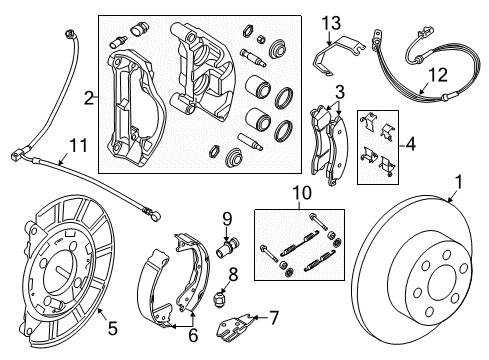 2021 Nissan NV3500 Brake Components Hose Assy-Brake, Rear Diagram for 46210-1PA3B