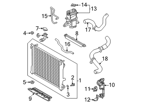 2022 Lexus NX250 Radiator & Components HOSE, WATER BY-PASS Diagram for 16282-25140