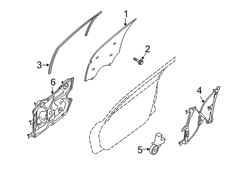 2009 Nissan Altima Front Door Glass Run Rubber-Front Door LH Diagram for 80331-JB10B