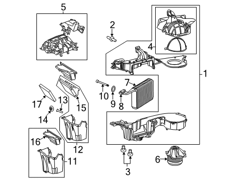 2007 Dodge Magnum A/C Evaporator & Heater Components Wiring-A/C And Heater Diagram for 68000492AA