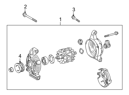 2020 Lexus GX460 Alternator Pulley Diagram for 27411-38090