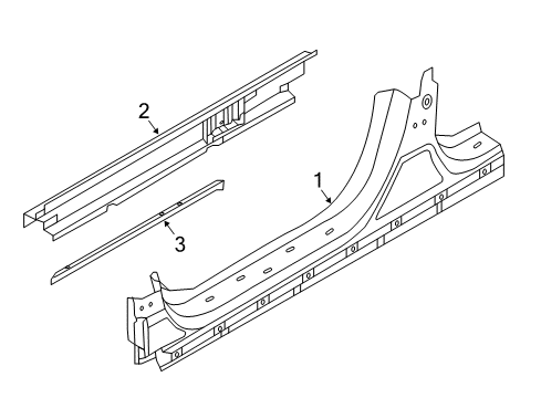 2017 Kia Optima Rocker Panel Panel-Side SILL Outer Diagram for 71312A8D00