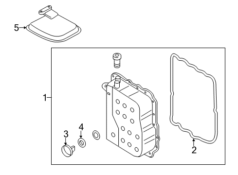 2014 Hyundai Santa Fe Transaxle Parts Cover-Valve Body Diagram for 45280-3B051