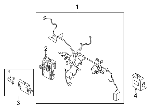 2010 Hyundai Tucson Electrical Components Junction Box Assembly-Instrument Panel Diagram for 91950-2S501