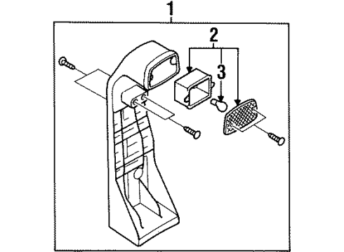 2000 Kia Sportage Bulbs Lamp-HIMTDSTOP Diagram for 0K08E51580B
