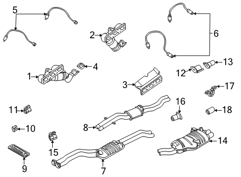 2002 BMW 325xi Powertrain Control Front Muffler Diagram for 18107504169