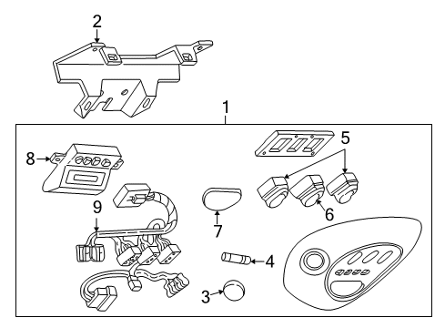 1998 Ford Expedition Sunroof Map Lamp Diagram for F75Z-13761-BA