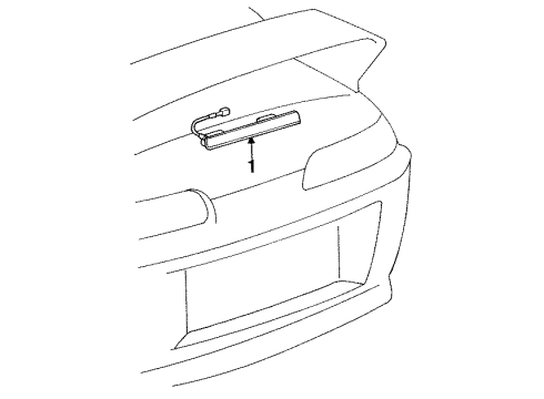 1994 Toyota Supra High Mount Lamps Lamp Assy, Center Stop Diagram for 81570-14060