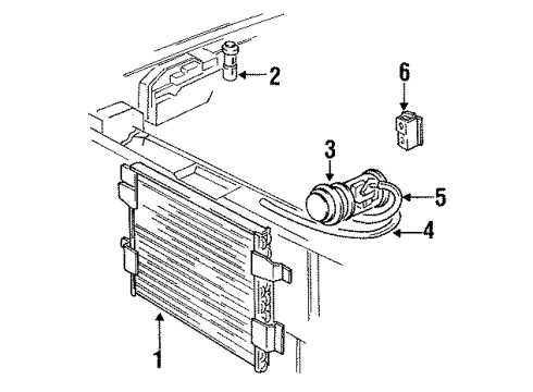 1992 Dodge Dakota A/C Condenser, Compressor & Lines Clutch As-Assembly - Compressor W/KIT Diagram for 4773989