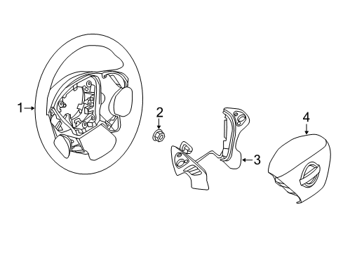 2014 Nissan Sentra Steering Column & Wheel, Steering Gear & Linkage Switch Assy-Ascd, Steering Diagram for 25550-3DA6A