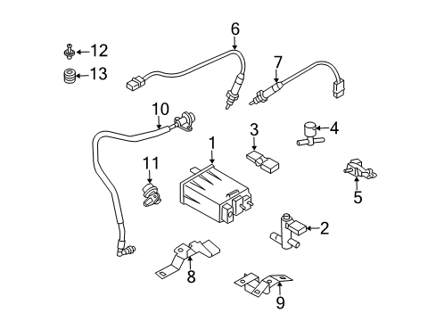 2007 Nissan 350Z Fuel Injection Pipe Assembly Diagram for 17521-JK20C