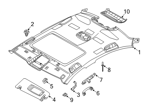 2019 BMW M550i xDrive Interior Trim - Roof Blind Rivet Diagram for 07149289999