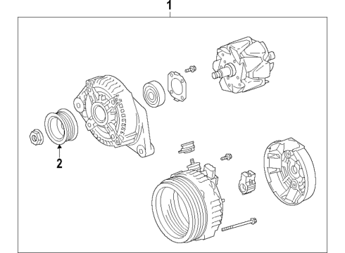 2019 Toyota Tacoma Alternator Alternator Diagram for 27060-0C170