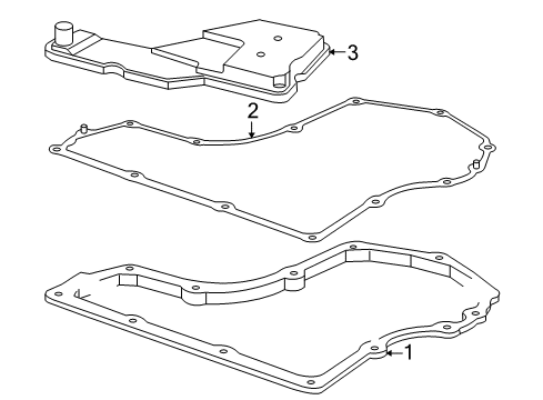 2007 Saturn Vue Automatic Transmission Filter Diagram for 12589901