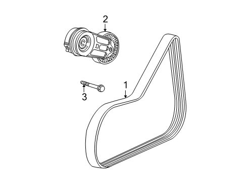 2004 Saturn L300 Belts & Pulleys Belt, Generator & A/C Compressor Diagram for 24466974