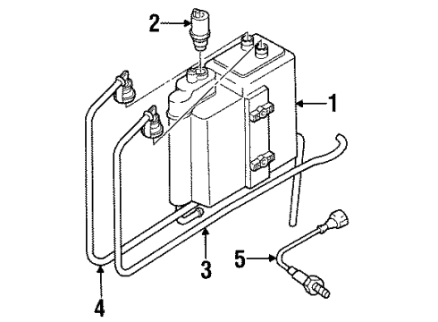 1998 BMW 318ti Emission Components Crank Case Vent Valve Diagram for 11157501567