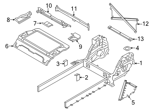 2018 BMW i3s Rails & Components Rear Axle Module Diagram for 39206872732